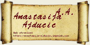 Anastasija Ajdučić vizit kartica